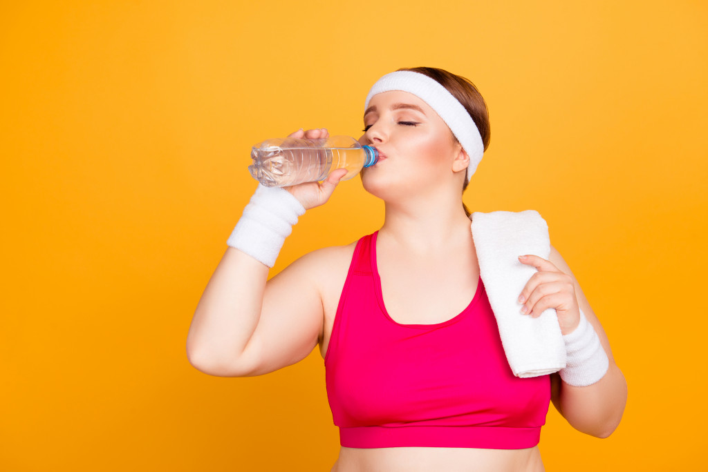 drinking water after workout